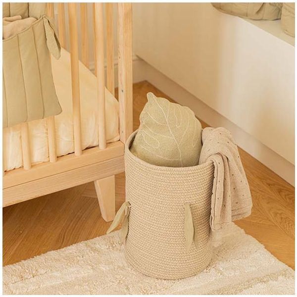 Coussin tricoté Feuille - Olive