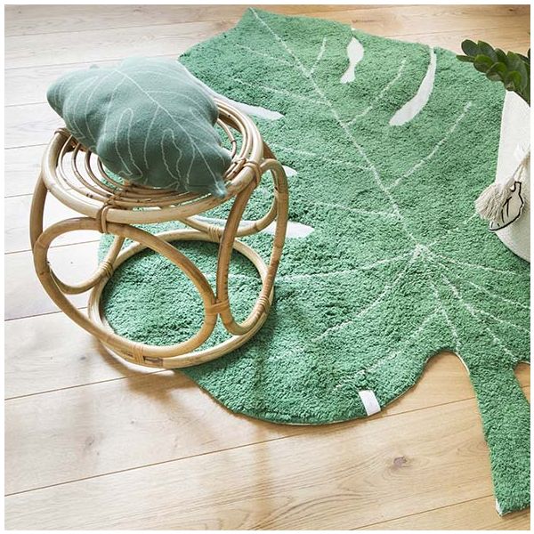 Coussin tricoté Feuille - Vert