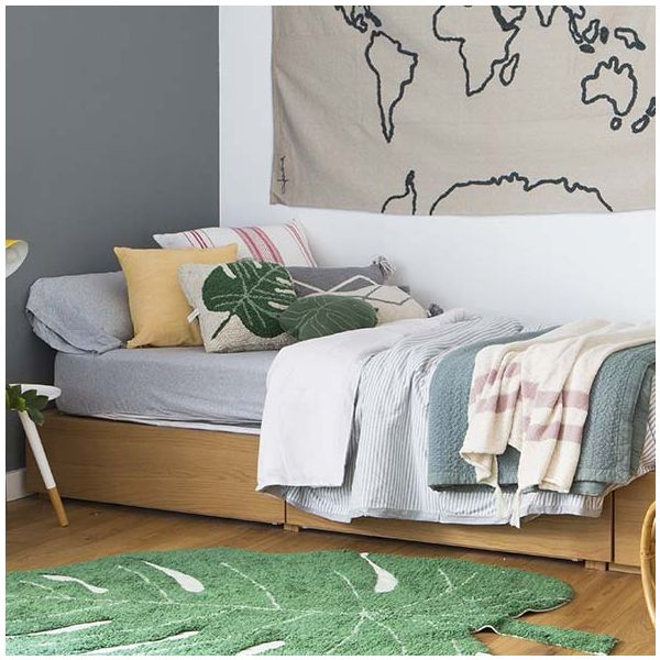 Coussin tricoté Feuille - Vert