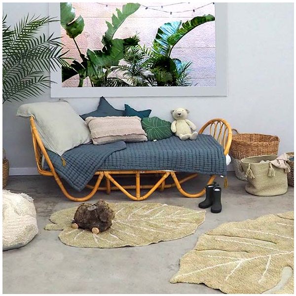 Coussin tricoté Feuille - Vert