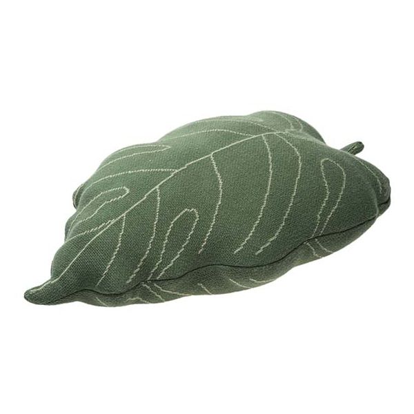 Coussin tricoté Feuille - Vert