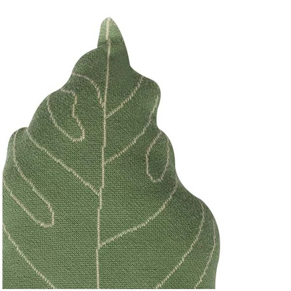 Coussin tricoté Feuille - Vert