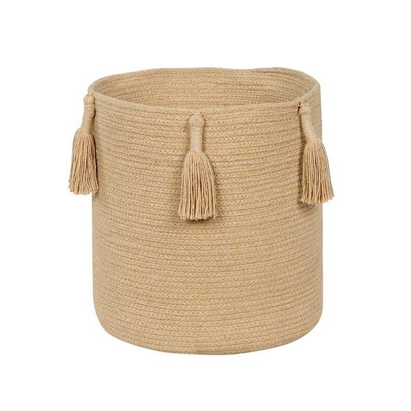 Panier à pompons Woody 30 x 30 cm - Miel