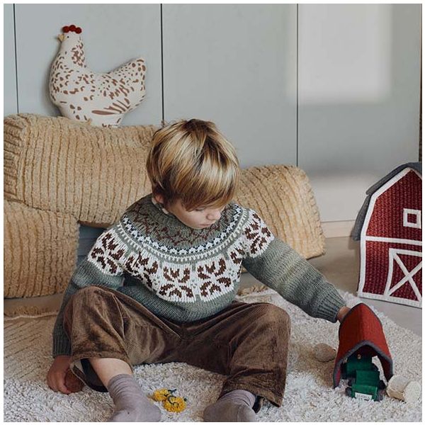 Pouf Lavable Botte de foin