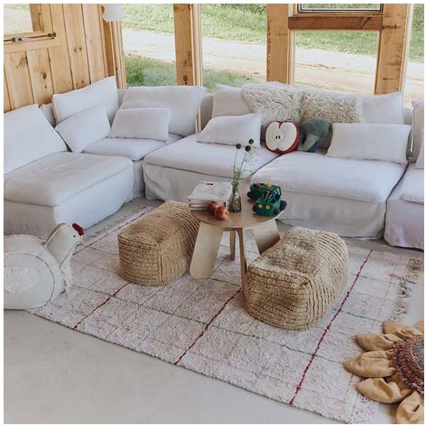 Pouf Lavable Botte de foin