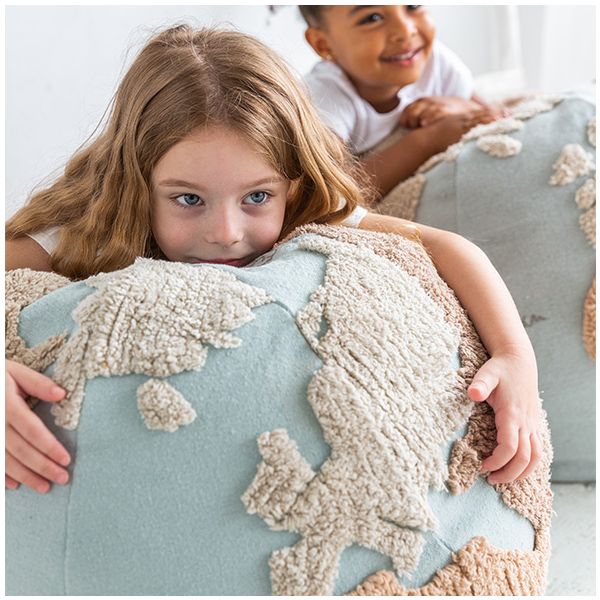 Pouf Lavable Mappemonde