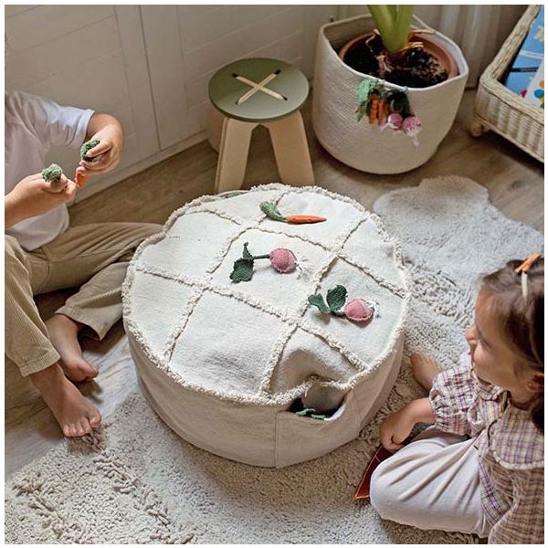 Pouf Lavable Jeu de Morpion