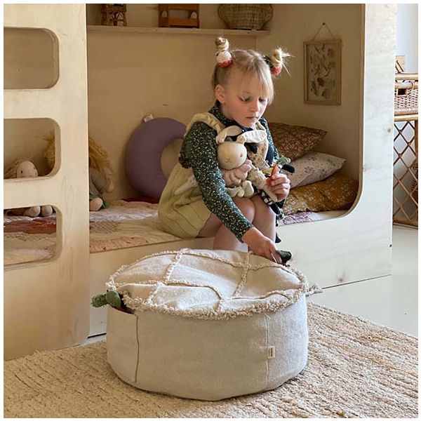Pouf Lavable Jeu de Morpion