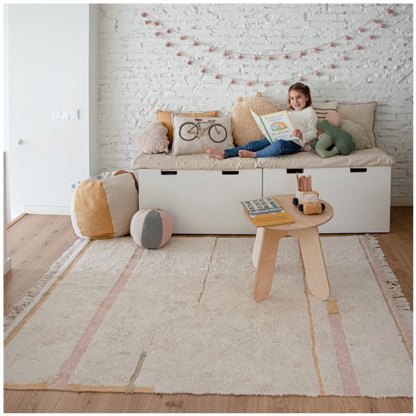 Waschbarer Teppich Lanes – Rosa – 140 x 200 cm