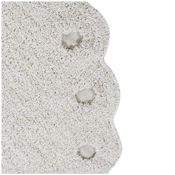 Tapis Lavable Ovale Pomme de pin - Ivoire - 130 x 180 cm