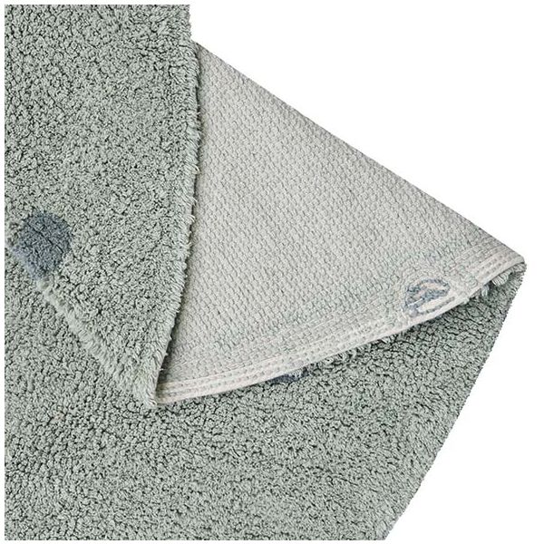 Tapis Lavable Rond Pois 140 cm - Pois Bleu Sauge