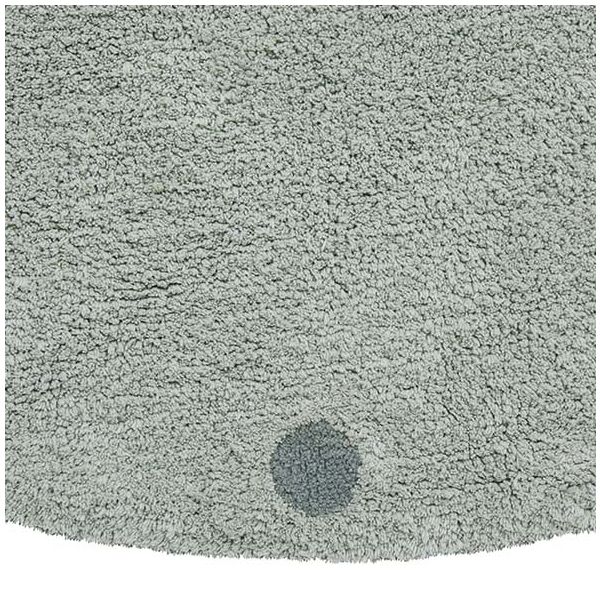 Tapis Lavable Rond Pois 140 cm - Pois Bleu Sauge