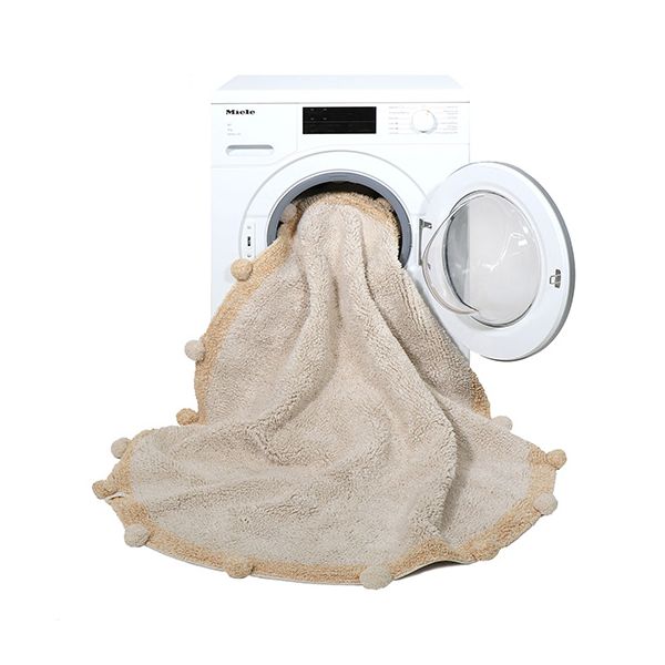 Tapis Bubbly 120 cm - Naturel / Miel