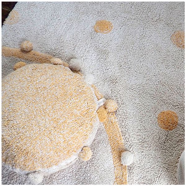 Tapis Bubbly 120 cm - Naturel / Miel