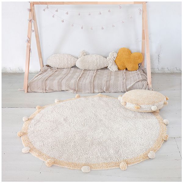 Tapis Bubbly 120 cm - Naturel / Miel