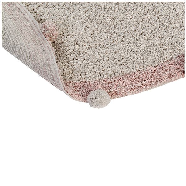 Tapis Bubbly 120 cm - Naturel / Vieux Rose