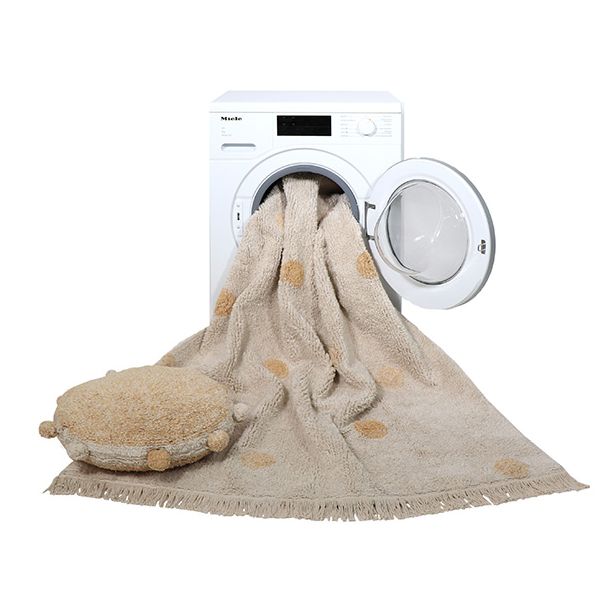 Tapis Hippy Dots 120 x 160 cm - Naturel / Miel