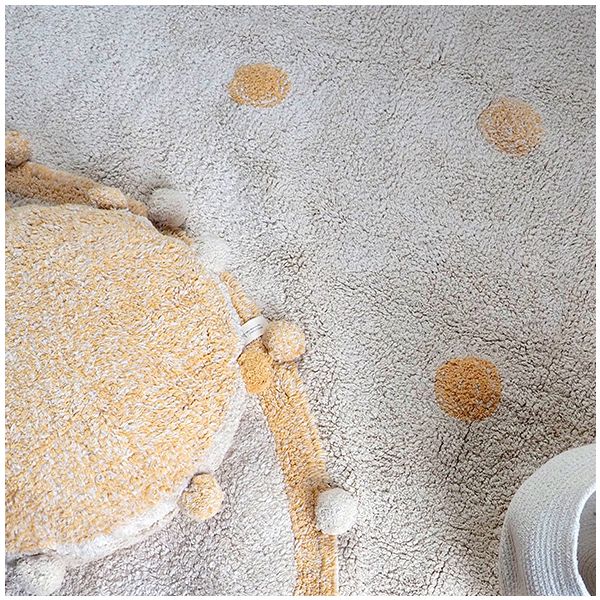 Tapis Hippy Dots 120 x 160 cm - Naturel / Miel