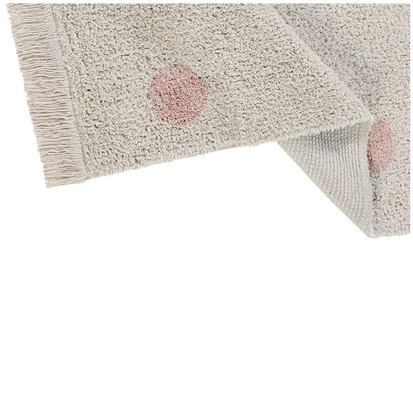Teppich Hippy Dots 120x160cm - Natur / Rosa