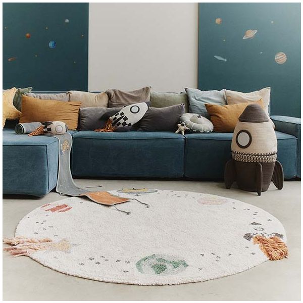 Tapis Lavable Rond Voyage Interstellaire - 140 cm