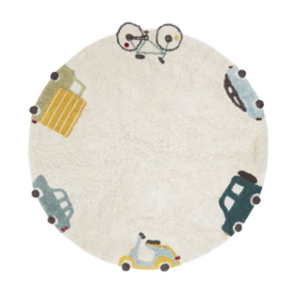 Tapis Lavable Rond Wheels - 140 cm