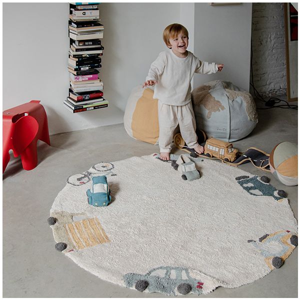 Tapis Lavable Rond Wheels - 140 cm