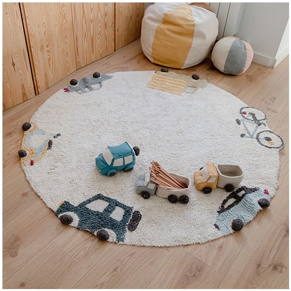 Tapis Lavable Rond Wheels - 140 cm