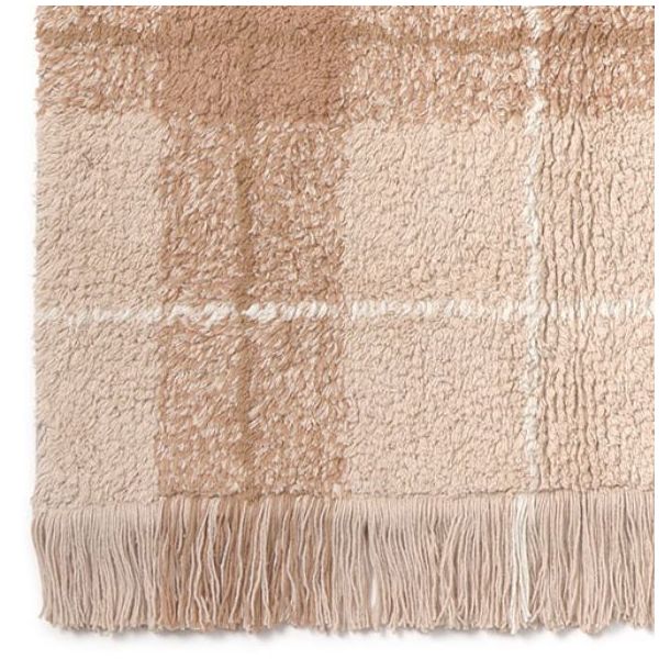 Tapis Lavable Tartan - Rose - 90 x 120 cm