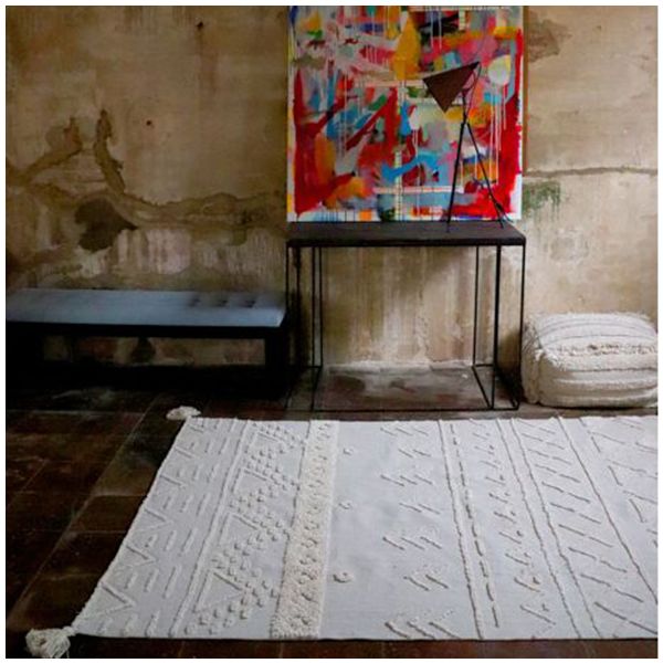 Tapis Lavable Tribu - Naturel - 120 x 160 cm