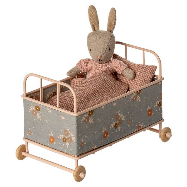 Berceau - Maison Lapin & Souris - Rose Poudre