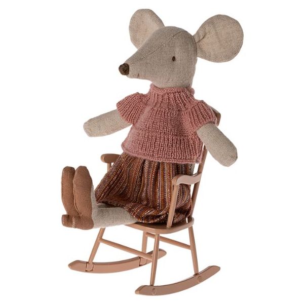 Fauteuil à bascule - Maison Souris - Rose Poudré