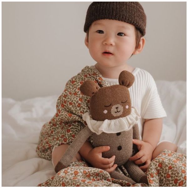 Grand doudou Ourson - Combinaison Avoine