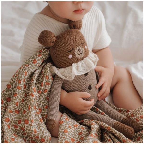 Grand doudou Ourson - Combinaison Avoine