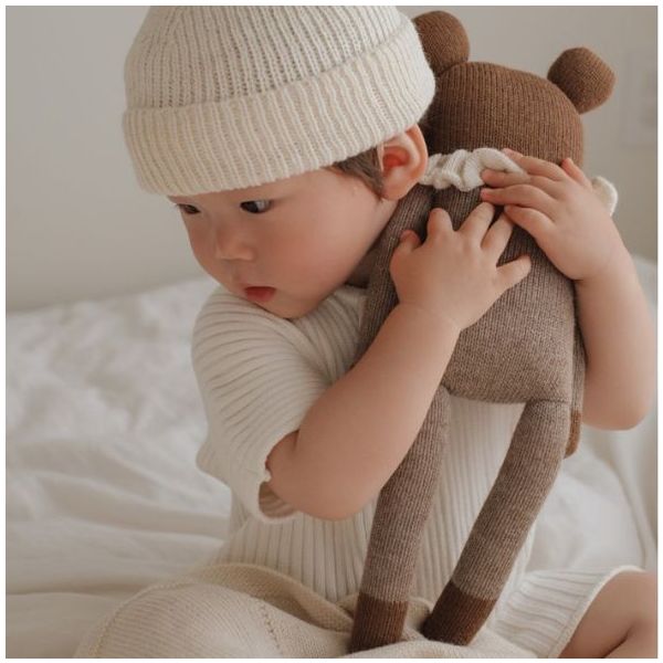 Grand doudou Ourson - Combinaison Avoine