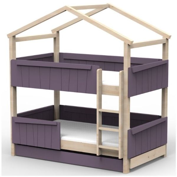 Star Light Convertible Bunk House Bed with Safety Rail and Trundle Bed 120 x 190 cm