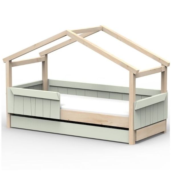 Star Light Convertible House Bed with Safety Rail and Trundle Drawer 90 x 190 cm