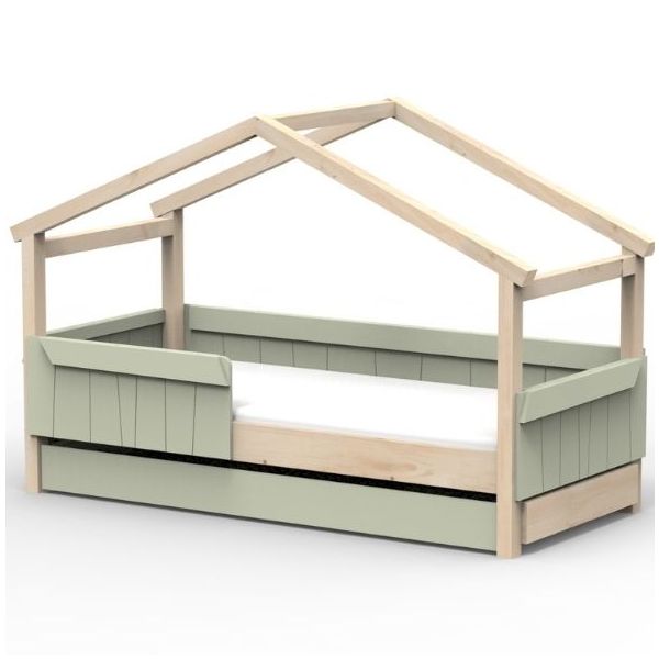 Star Light Convertible House Bed with Safety Rail and Trundle Drawer 90 x 190 cm
