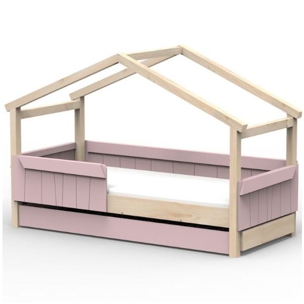 Star Light Convertible House Bed with Safety Rail and Trundle Drawer 90 x 200 cm