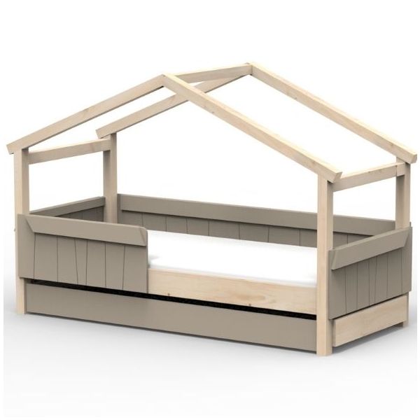 Star Light Convertible House Bed with Safety Rail and Trundle Drawer 90 x 190 cm