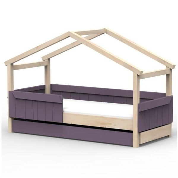 Star Light Convertible House Bed with Safety Rail and Trundle Drawer 90 x 200 cm