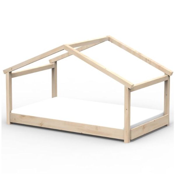 Lit cabane évolutif au sol Montessori Star Light 120 x 190 cm