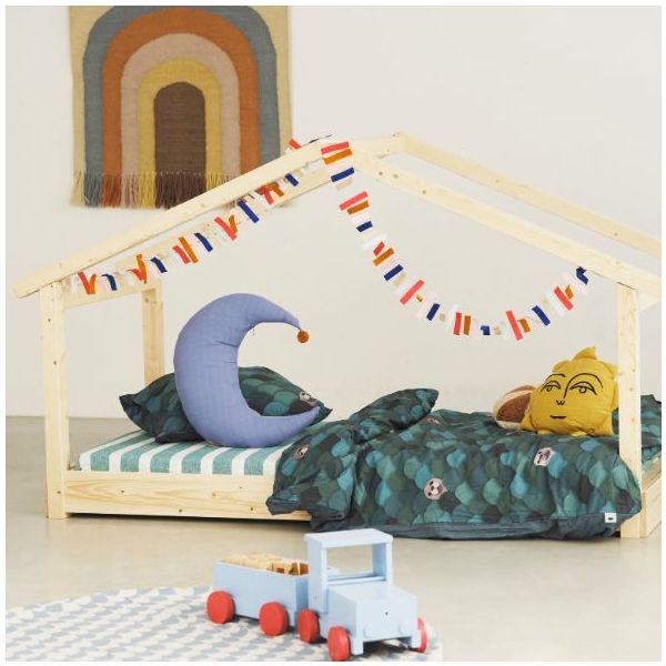 Star Light Montessori Convertible Single Floor House Bed 90 x 200 cm