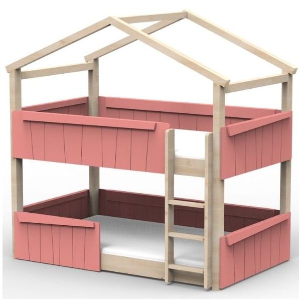 Star Light Convertible Floor Bunk House Bed with Safety Rail 120 x 190 cm