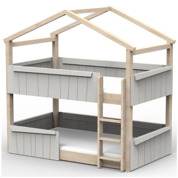 Star Light Convertible Floor Bunk House Bed with Safety Rail 120 x 190 cm