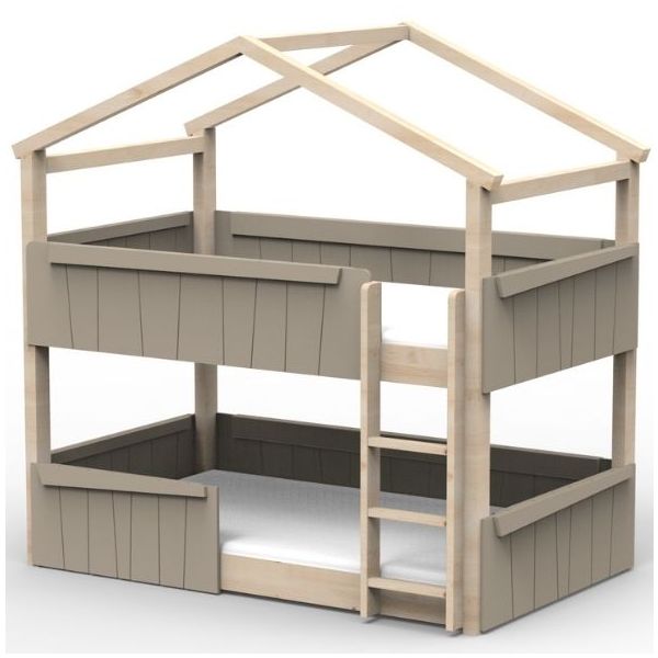 Star Light Convertible Floor Bunk House Bed with Safety Rail 120 x 200 cm