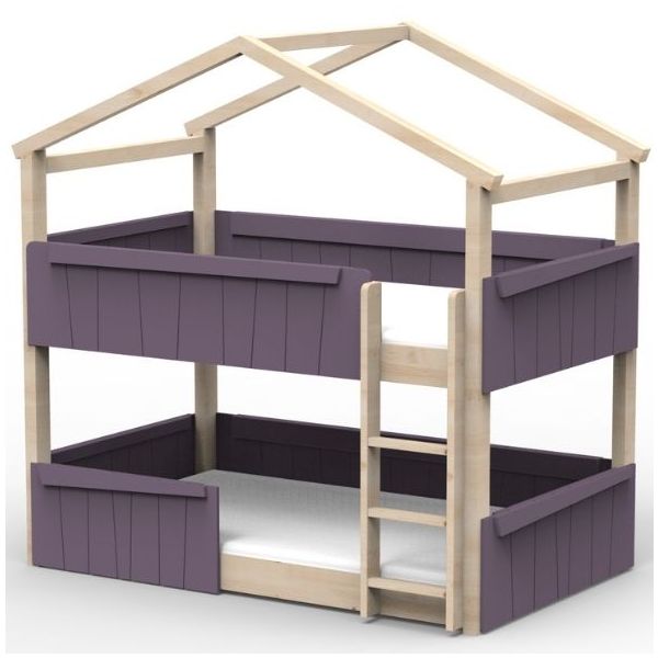 Star Light Convertible Floor Bunk House Bed with Safety Rail 120 x 190 cm