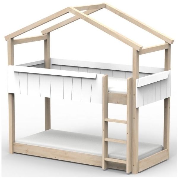 Lit cabane évolutif au sol superposé Star Light 90 x 190 cm