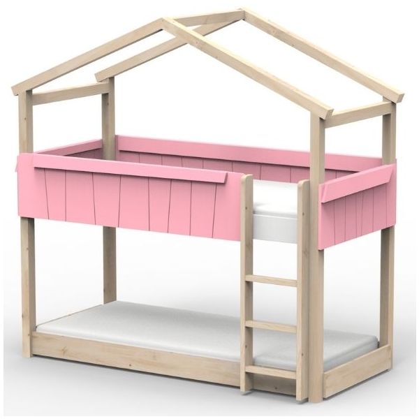 Lit cabane évolutif au sol superposé Star Light 90 x 190 cm