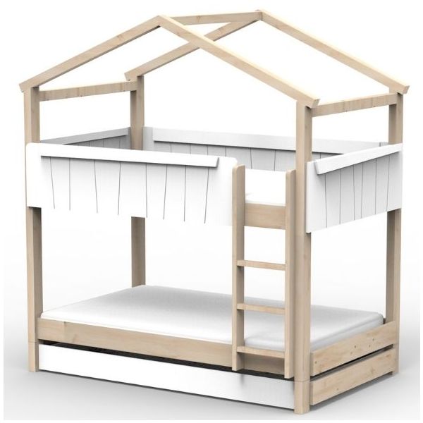 Star Light Convertible Bunk House Bed with Trundle Bed 120 x 190 cm