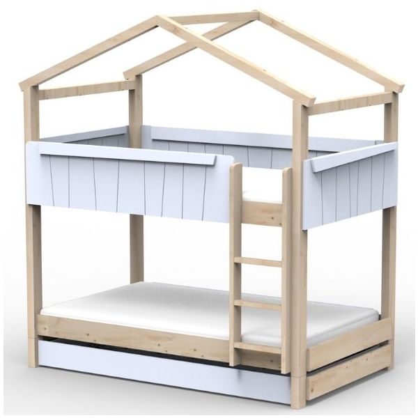 Star Light Convertible Bunk House Bed with Trundle Bed 120 x 190 cm